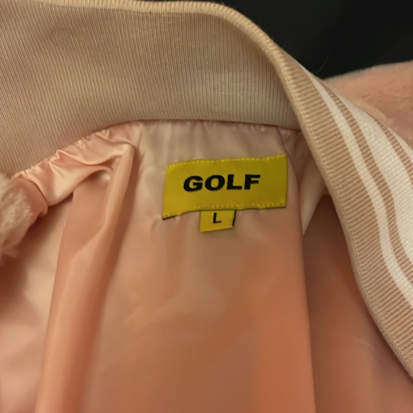Golf Le Fleur x Golf Wang Pink Baseball Jacket, Men's (Size Large) - Picture 2 of 4